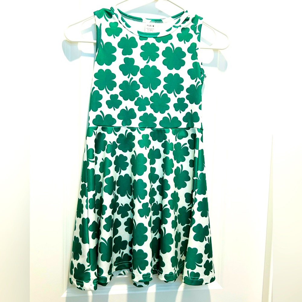 Girls’ Lucky Shamrock St Patrick’s Day Irish Dress Sz medium